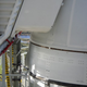 The area where the caulk-like material came loose as the result of Hurricane Nicole.